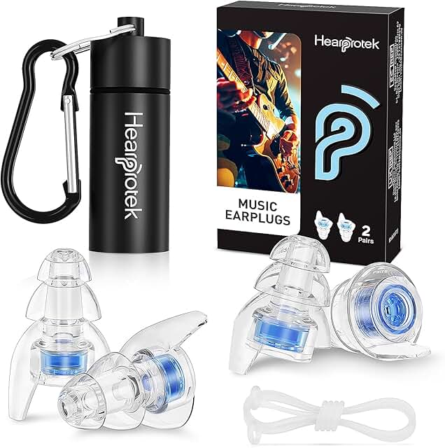 High fidelity earplugs for loud stadium concerts and events